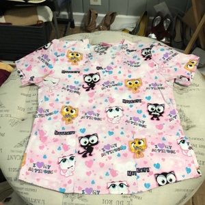 MisKits pink scrub top size medium